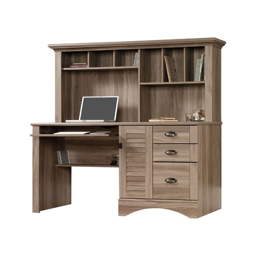 Sauder Harbor View Computer Desk With Hutch Reviews Wayfair